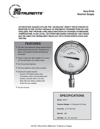 Thumbnail of document Data Sheet - Receiver Gauges